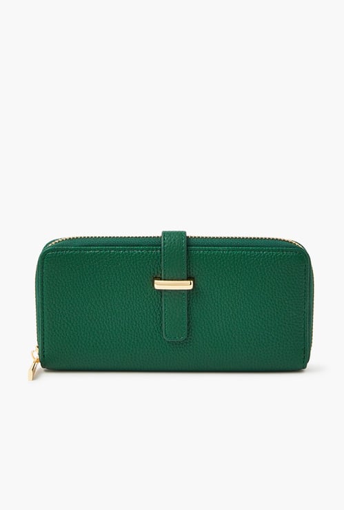 ACCESSORIZE LONDON Textured Zip-Around Wallet
