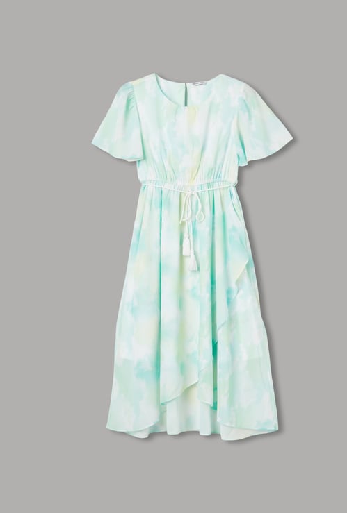 FAME FOREVER Girls Tie-Dye Fit & Flare Dress