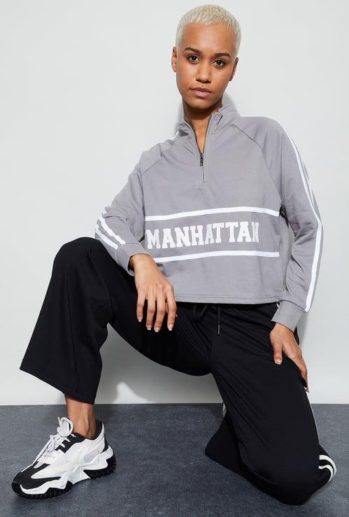 KAPPA Applique Mock Collar T-shirt
