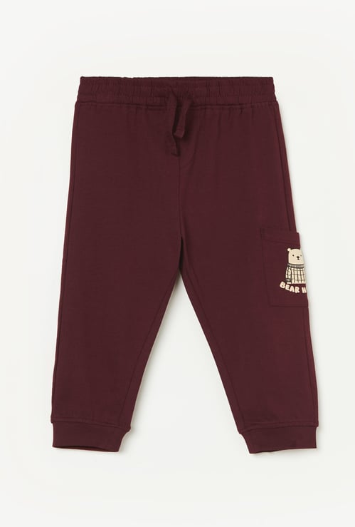 JUNIORS Boys Joggers with Bear Print