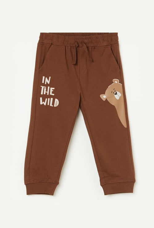 JUNIORS Boys Bear Print Joggers