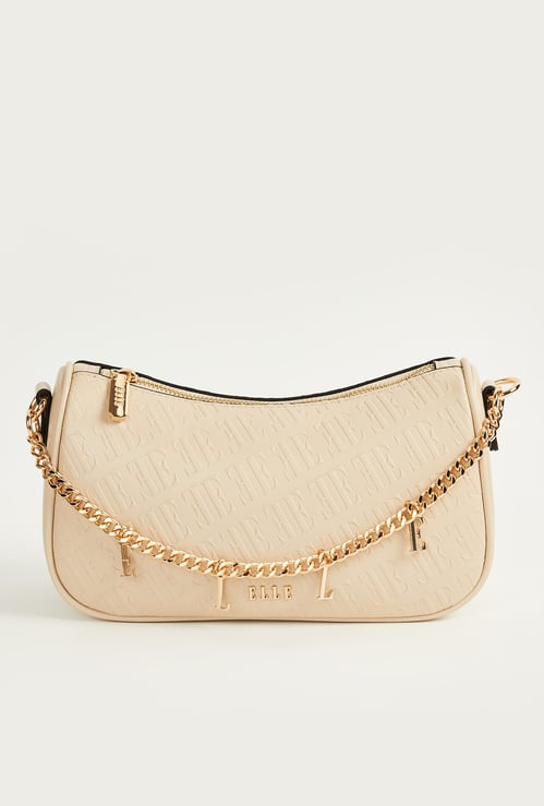 ELLE Monogram Embossed Sling Bag