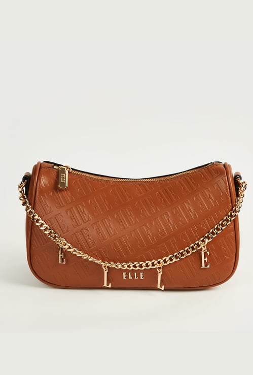 ELLE Monogram Embossed Sling Bag