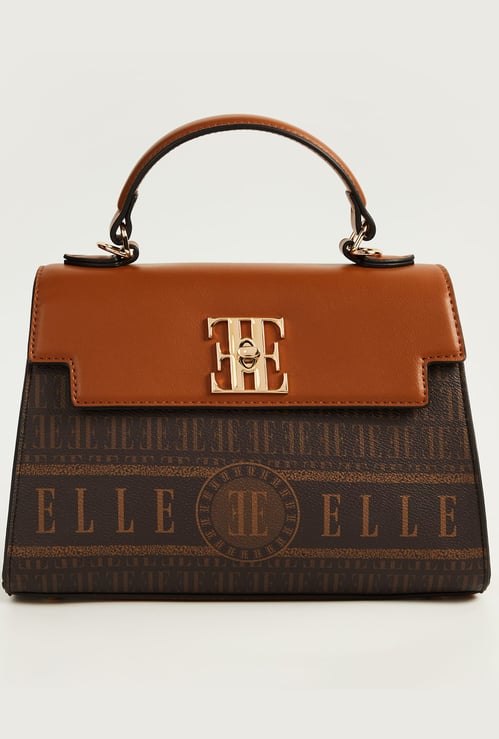 ELLE Merci Printed Satchel Bag
