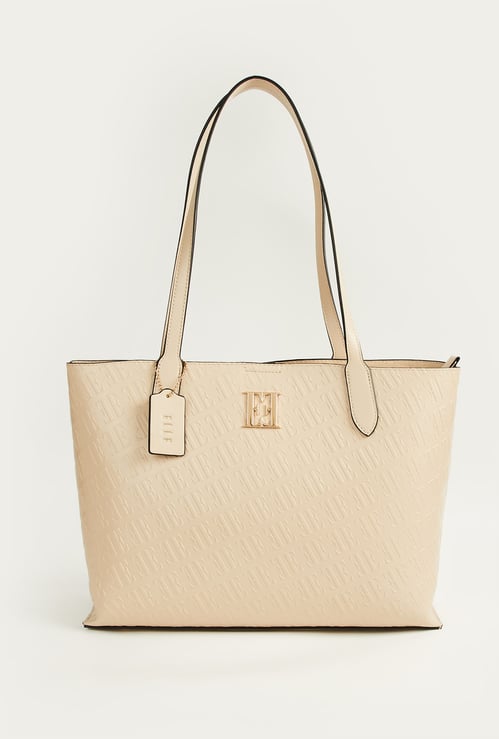 ELLE Embossed Shoulder Bag