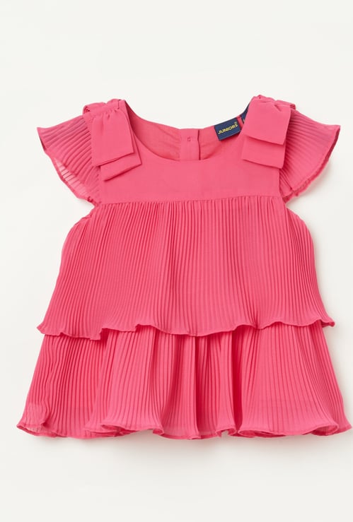 JUNIORS Girls Pleated Top