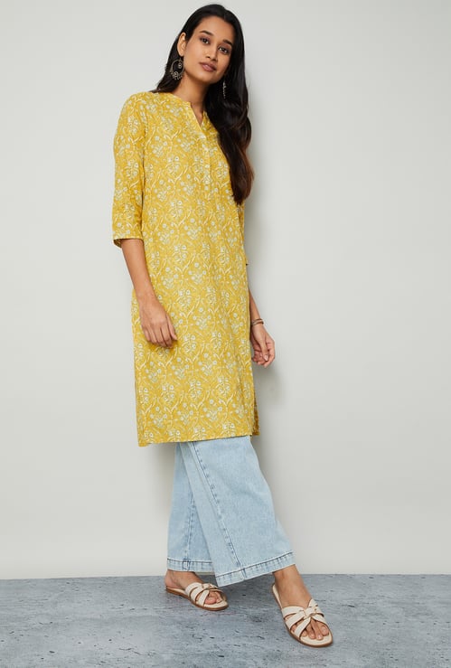 MELANGE Floral Print Straight Kurta