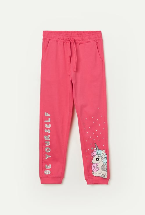 FAME FOREVER Typographic Print Joggers