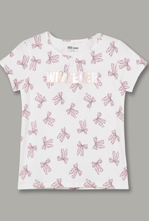 FAME FOREVER Girls Printed T-shirt