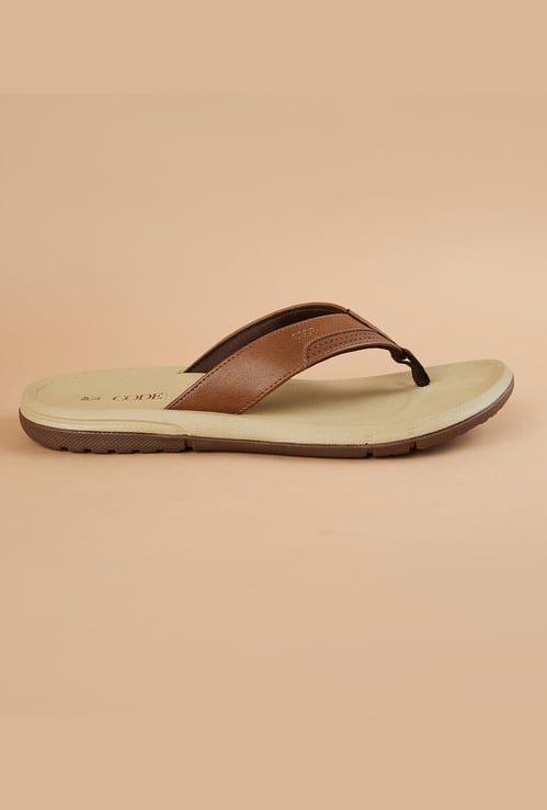 CODE Textured V-Strap Flip-Flops