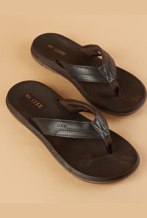 CODE Textured V-Strap Flip-Flops