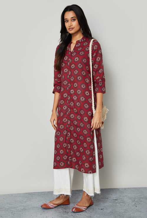 MELANGE Printed Straight Kurta.