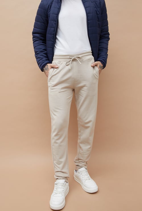 FAME FOREVER Solid Slim Fit Track Pants