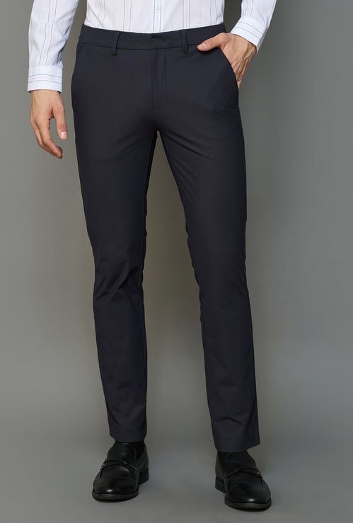 CELIO Solid Regular Fit Trousers