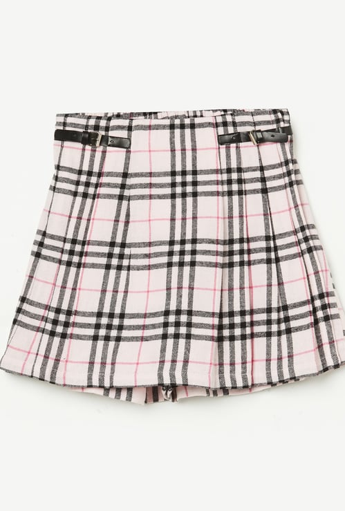 FAME FOREVER Girls Checked Skorts