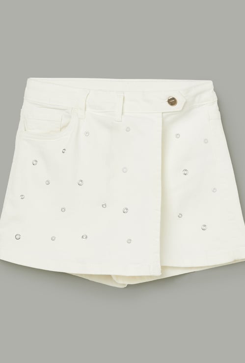 FAME FOREVER Girls Studded Skorts