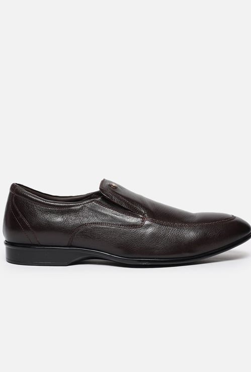 LOUIS PHILIPPE Textured Slip-Ons