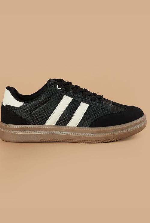 GINGER Striped Lace Up Sneakers