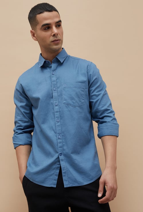 CODE Solid Slim Fit Shirt