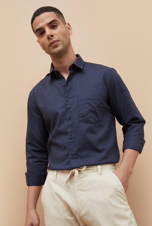 CODE Solid Slim Fit Shirt