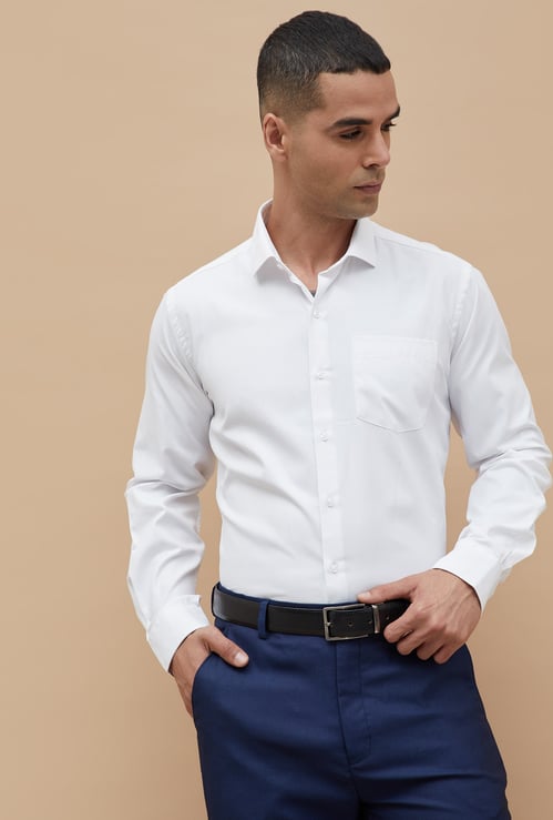 CODE Textured Regular Fit Formal Shirt