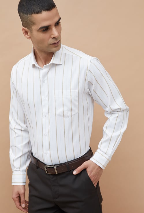 CODE Striped Regular Fit Formal Shirt