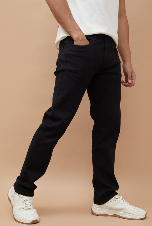 DENIMIZE Solid Slim Straight Jeans