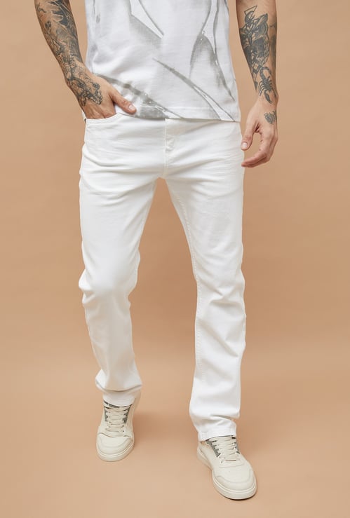 FORCA Solid Slim Straight Jeans