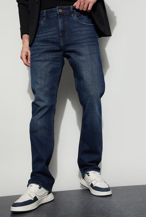 FORCA Washed Slim Straight Jeans