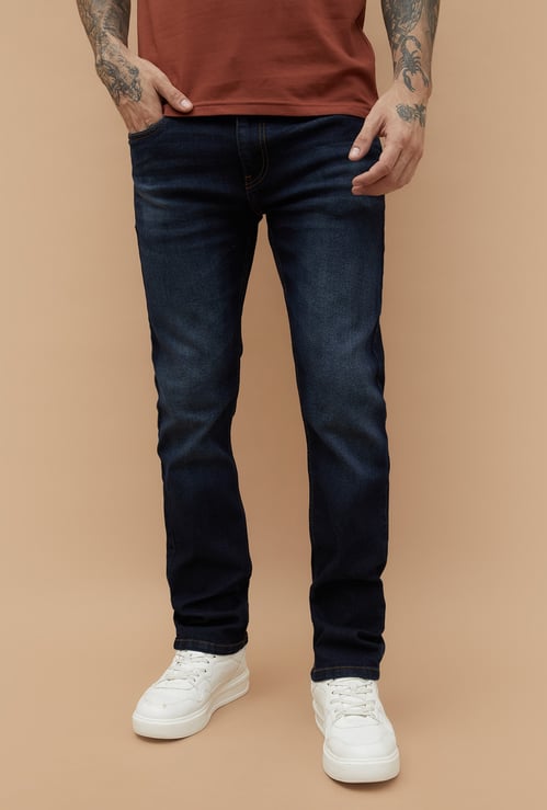 FORCA Washed Slim Straight Jeans