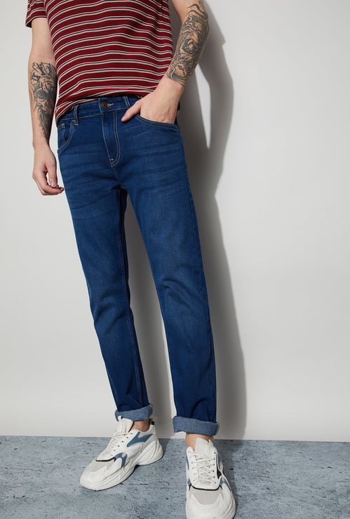 DENIMIZE Washed Slim Straight Jeans