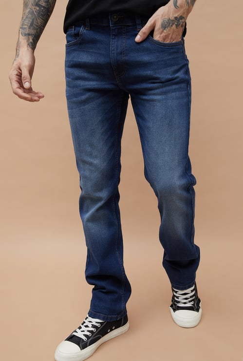 FORCA Washed Slim Straight Jeans