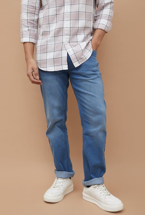 DENIMIZE Washed Slim Straight Jeans