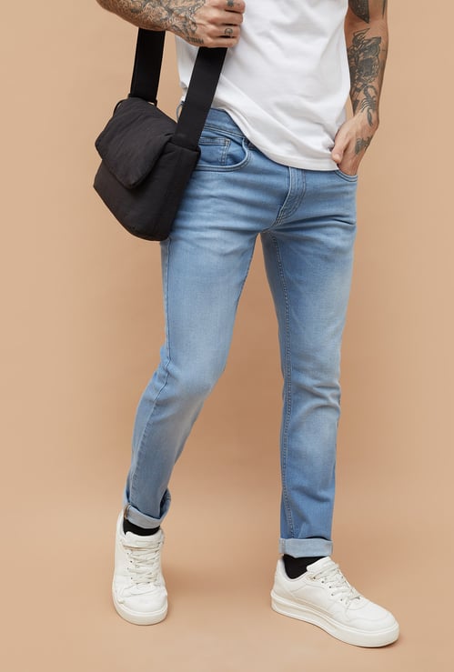 FORCA Light Washed Slim Tapered Jeans