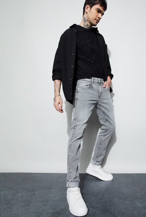 FORCA Washed Slim Tapered Jeans