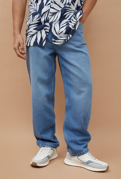 FORCA Light Washed Loose Fit Jeans