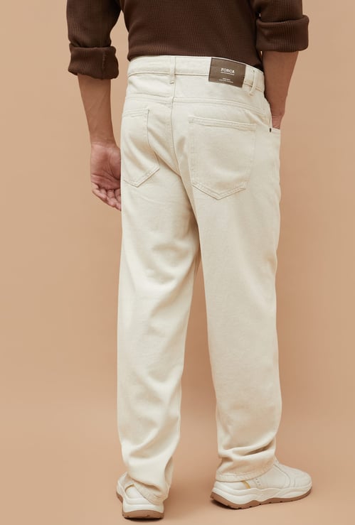 FORCA Textured Loose Fit Jeans