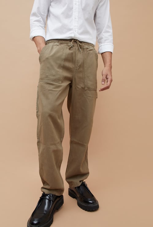 FORCA Solid Regular Fit Trousers