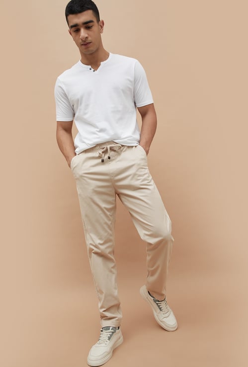 FORCA Solid Regular Fit Trousers
