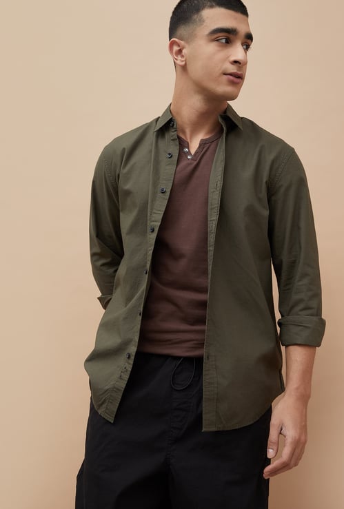 FORCA Textured Regular Fit Shirt