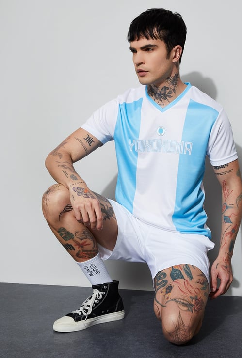 FAME FOREVER ACTIVE Printed Crew Neck T-shirt