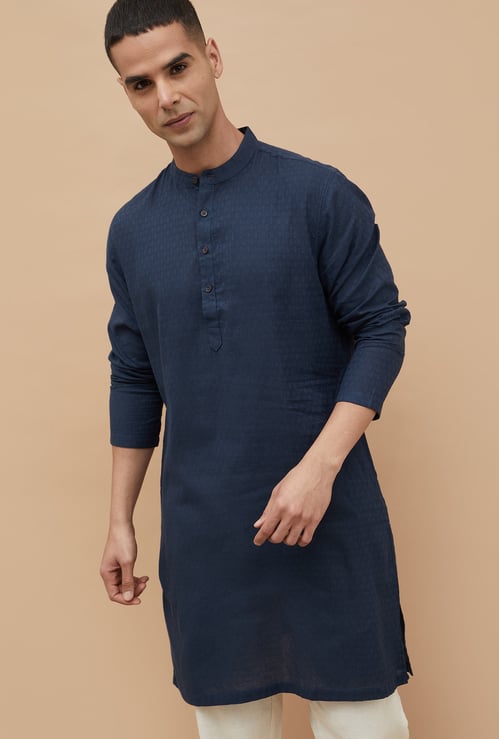 MELANGE Self-Design Straight Kurta