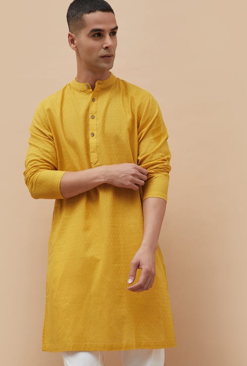 MELANGE Self-Design Straight Kurta