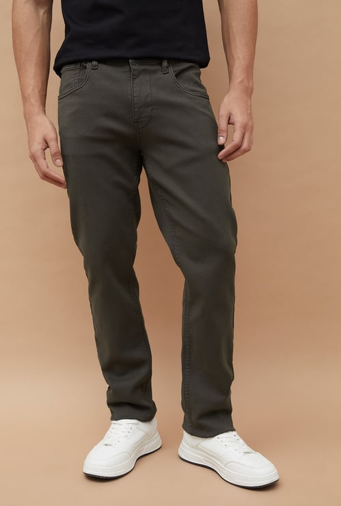 BOSSINI Solid Slim Straight Trousers
