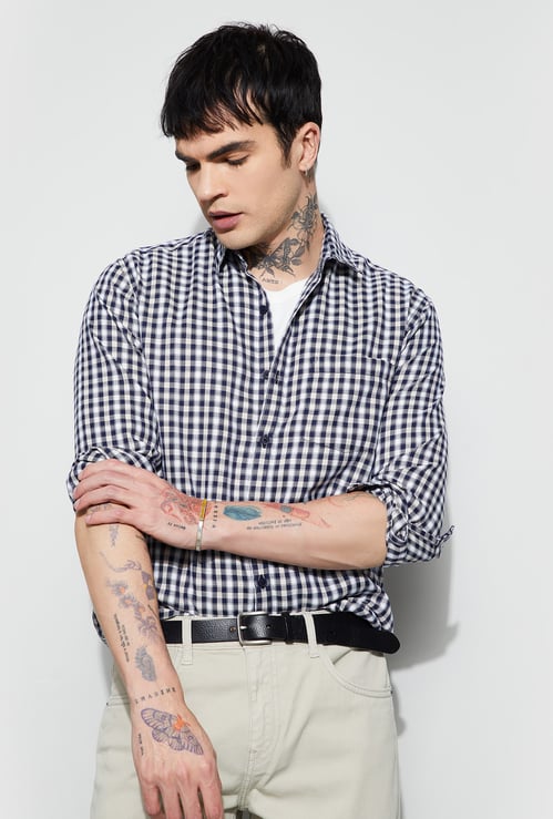 FAME FOREVER Checked Smart Fit Shirt