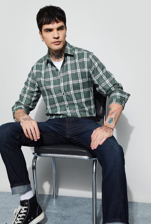 FAME FOREVER Checked Smart Fit Shirt