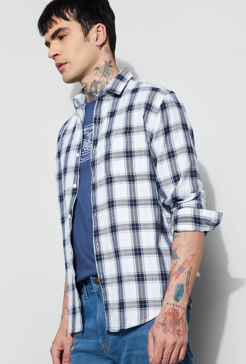 FAME FOREVER Checked Smart Fit Shirt