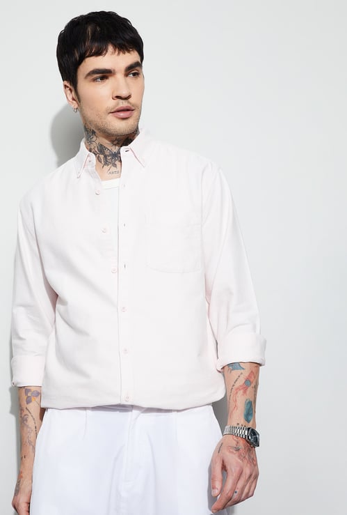FAME FOREVER Solid Smart Fit Shirt