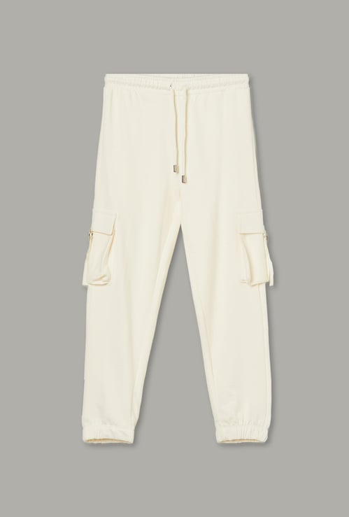 FAME FOREVER Girls Solid Cargo Joggers
