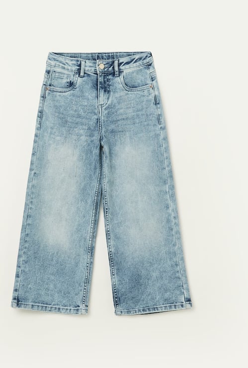 FAME FOREVER Girl Washed Wide Leg Jeans